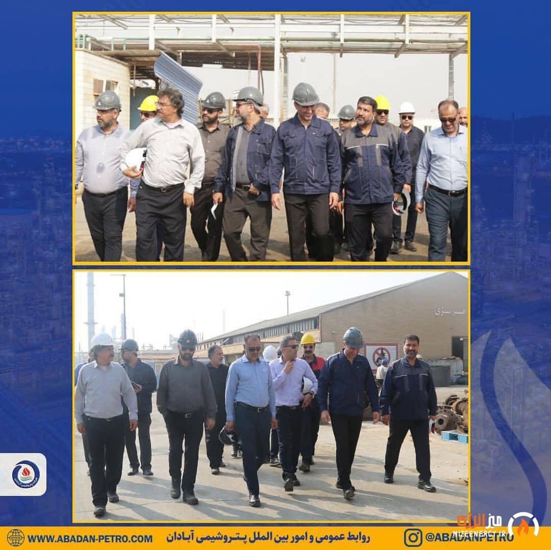 گزارش تصویری اولین بازدید میدانی سرپرست جدید پتروشیمی آبادان از واحدهای عملیاتی