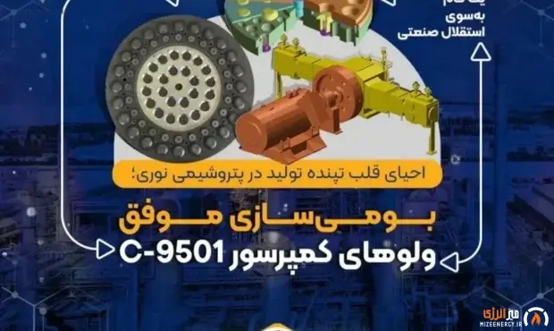 احیای قلب تپنده تولید در پتروشیمی نوری :بومی سازی موفق /ولوهای کمپرسورC-9501 احیای قلب تپنده تولید در پتروشیمی نوری :بومی سازی موفق /ولوهای کمپرسورC-9501